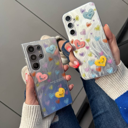 Cute Candy-Colored Hearts Case - Samsung