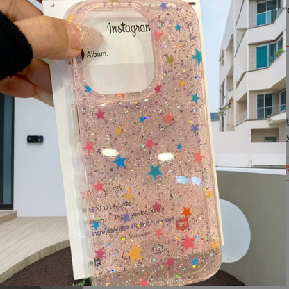 Colorful Star Glitter Case