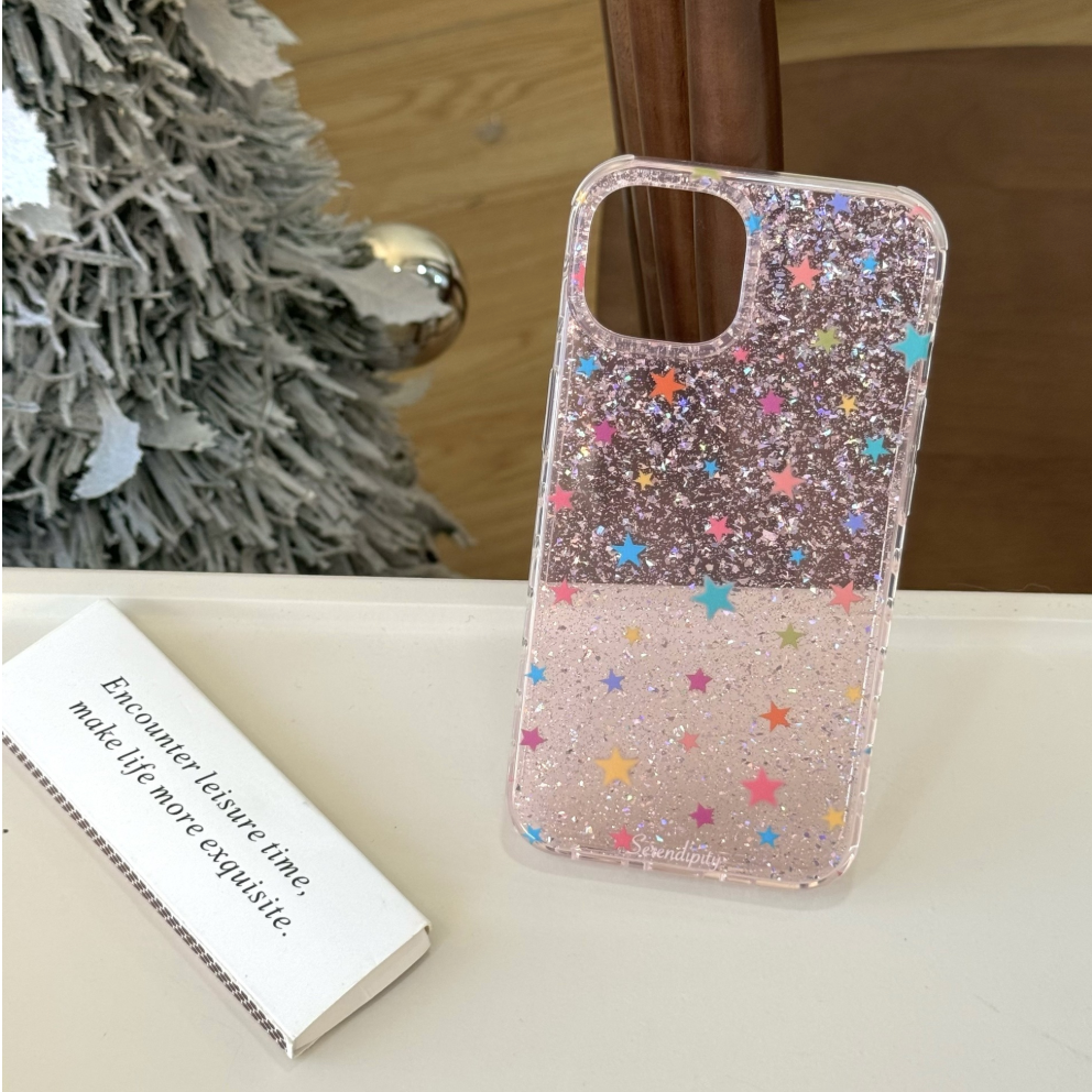 Colorful Star Glitter Case