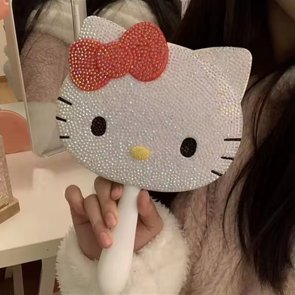 Rhinestone Studded Hello Kitty Mirror
