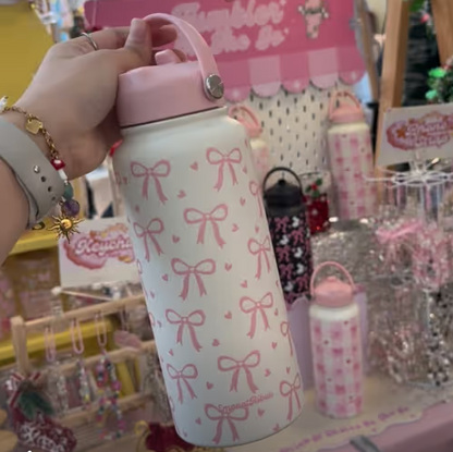 Luxe Bow Insulated Tumbler With Charm