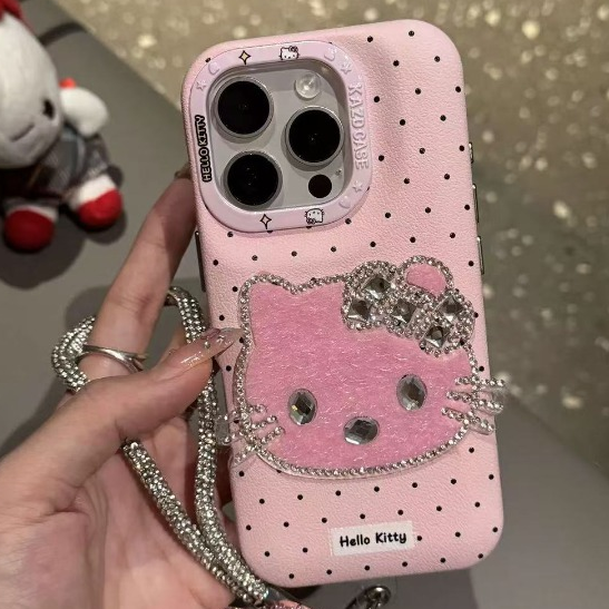 Chic Kitty Diamond Bow Case with Charm