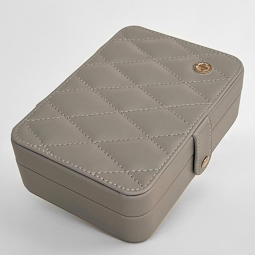 Elegant Quilted Jewelry Organizer Box
