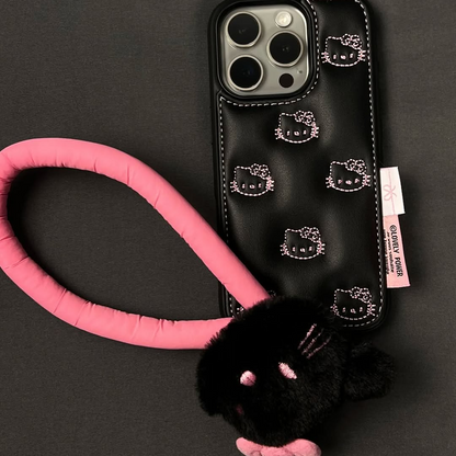 Chic Kitty Phone Case with Charm