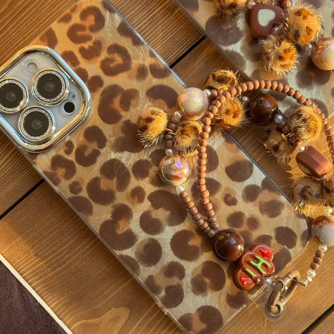 Leopard Luxe Case With Charm