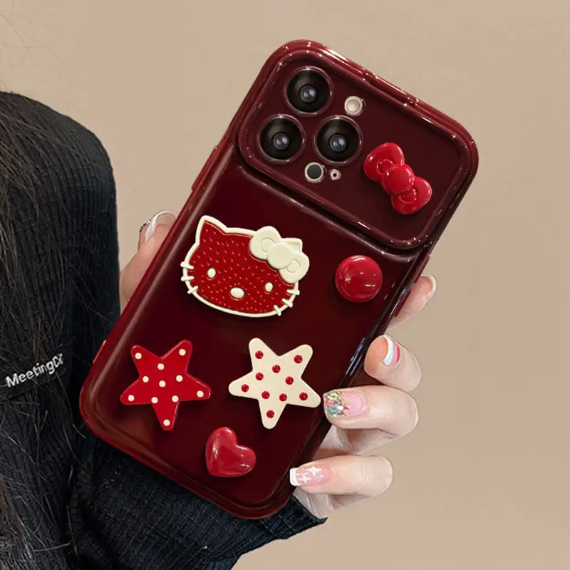 Berry Starry Kitty Charm Mirror Case