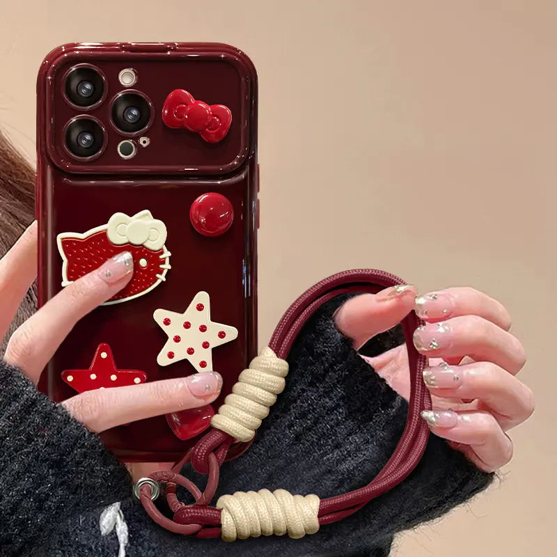 Berry Starry Kitty Charm Mirror Case