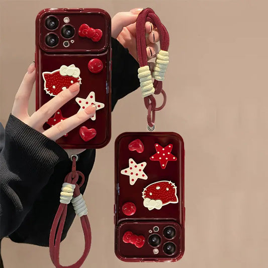 Berry Starry Kitty Charm Mirror Case