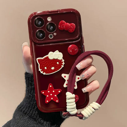 Berry Starry Kitty Charm Mirror Case