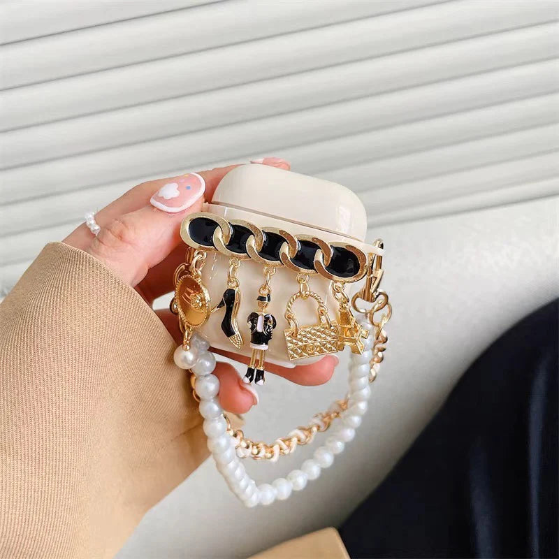 Luxury Pearl Chain AirPods Case