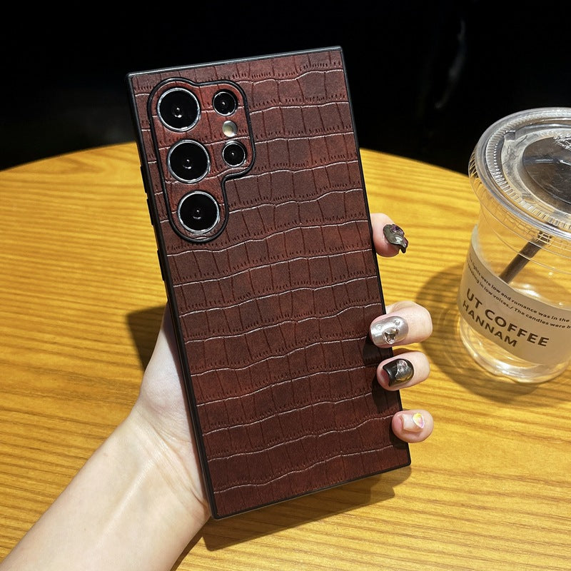 Premium Leather Crocodile Texture Case - Samsung