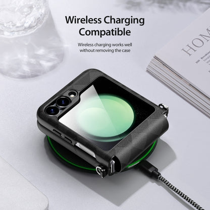 Galaxy Z Flip Series Premium Diamond PU Texture Hybrid Case