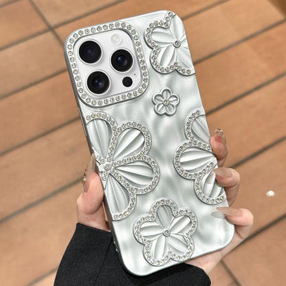 Sparkling Girly Flower Rhinestone Case