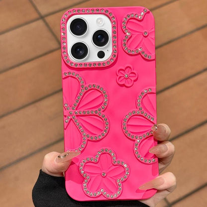 Sparkling Girly Flower Rhinestone Case