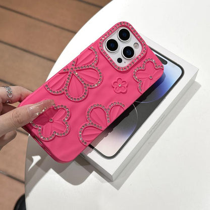 Sparkling Girly Flower Rhinestone Case
