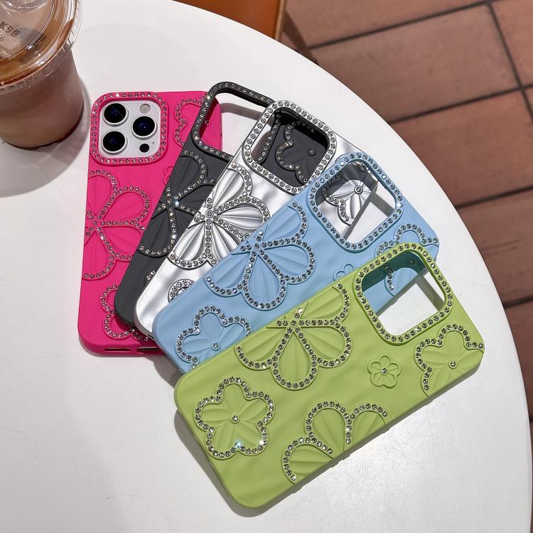 Sparkling Girly Flower Rhinestone Case