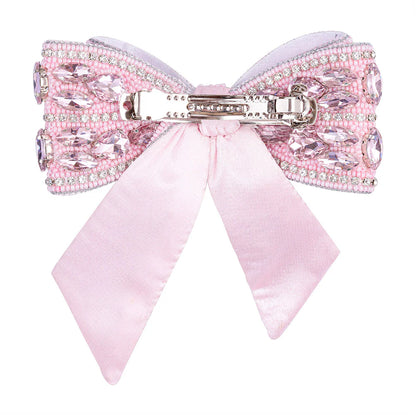 Luxurious Crystal Bow Barrette