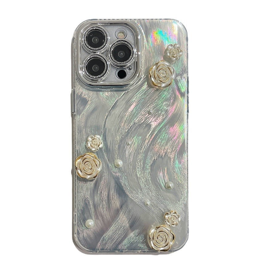 Graceful Pearl Rose Holographic Case