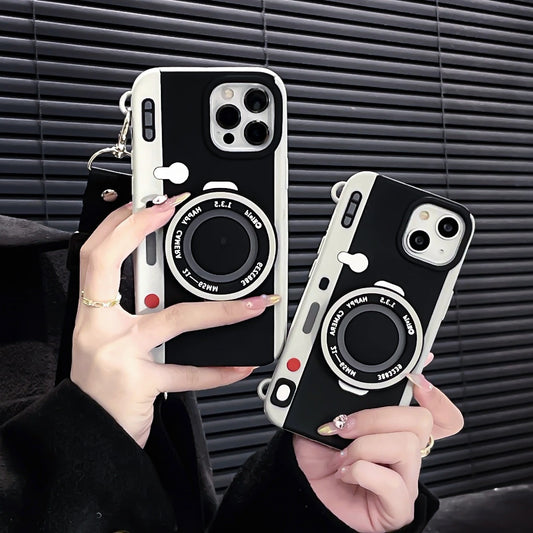 Cute 3D Camera Phone Case with Lanyard