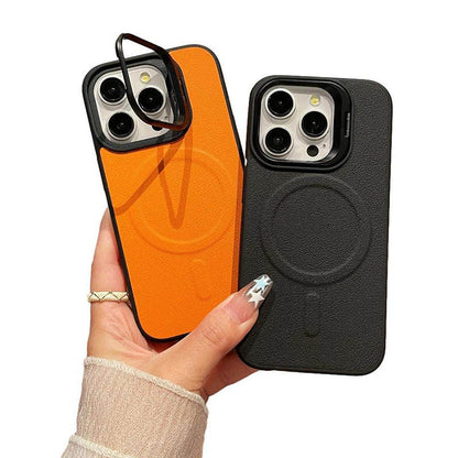 Embossed Magsafe Leather Bracket Case - iPhone