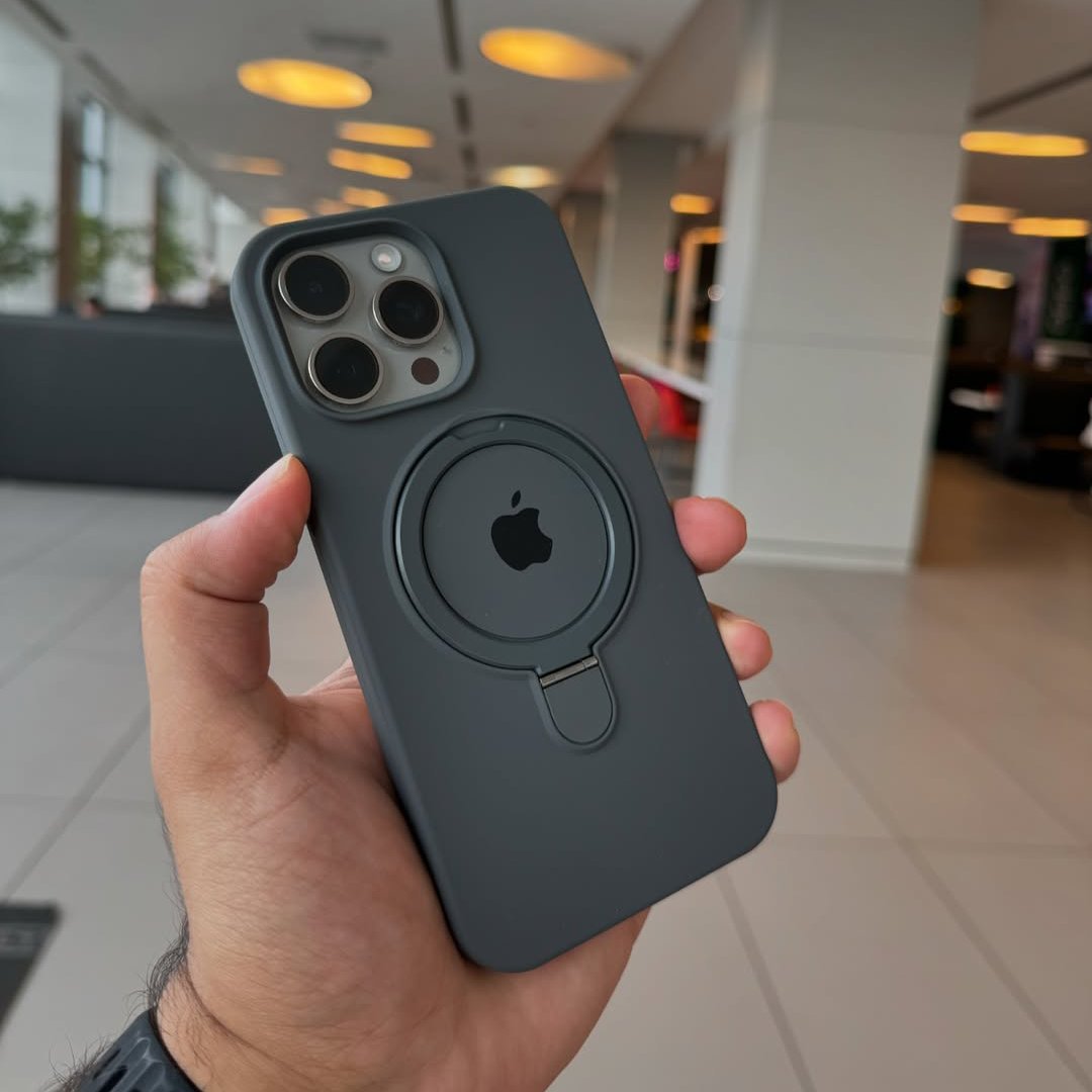 Matte Soft Magnetic Stand Case - iPhone