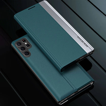 Galaxy S26 Series PU Leather Side Window Flip Case