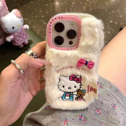 Kitty Fuzzy Embroidery Phone Case