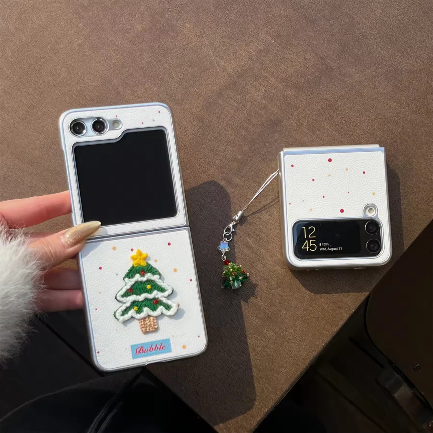 Polka Dot Christmas Flip Case - Samsung