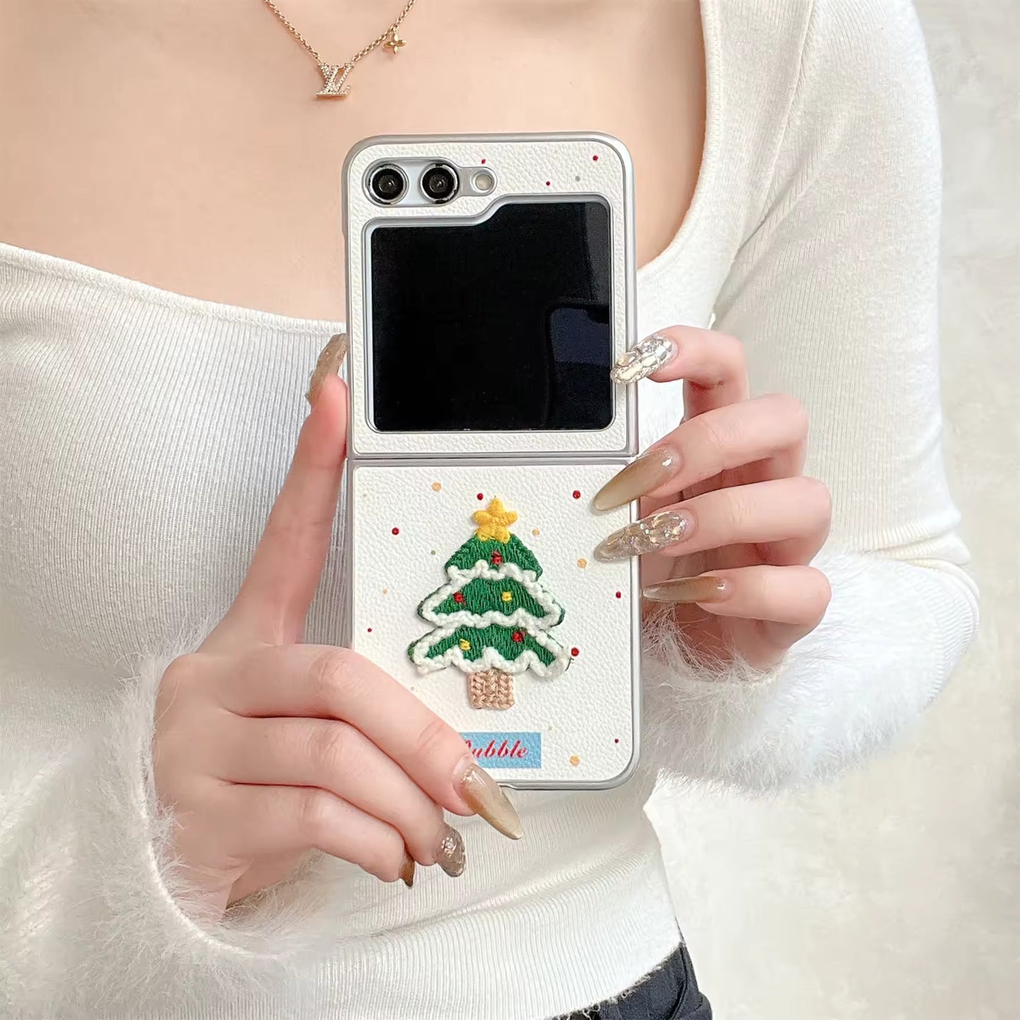 Polka Dot Christmas Flip Case - Samsung