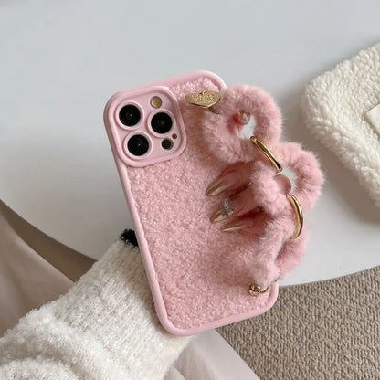 Luxe Plush Chain Phone Case