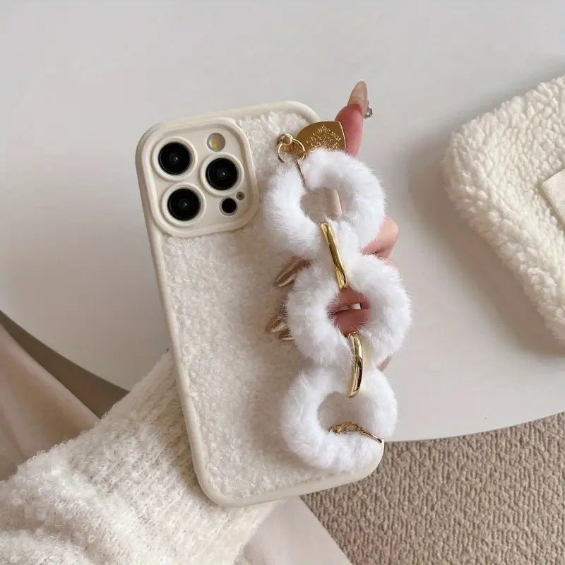 Luxe Plush Chain Phone Case