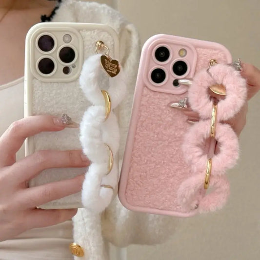 Luxe Plush Chain Phone Case