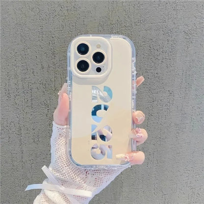 Luminous Reflective Mirror Lanyard Case - iPhone