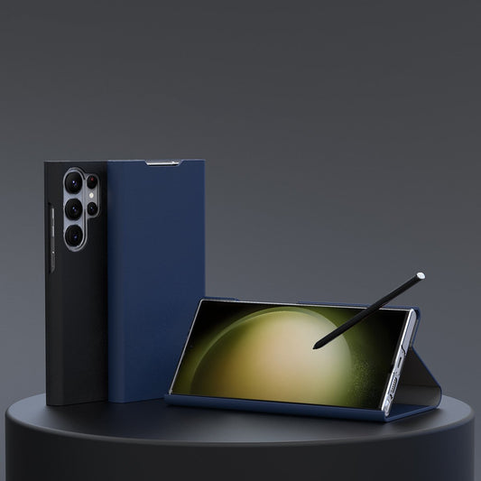 Premium Leather Bonnet Stand Case - Samsung