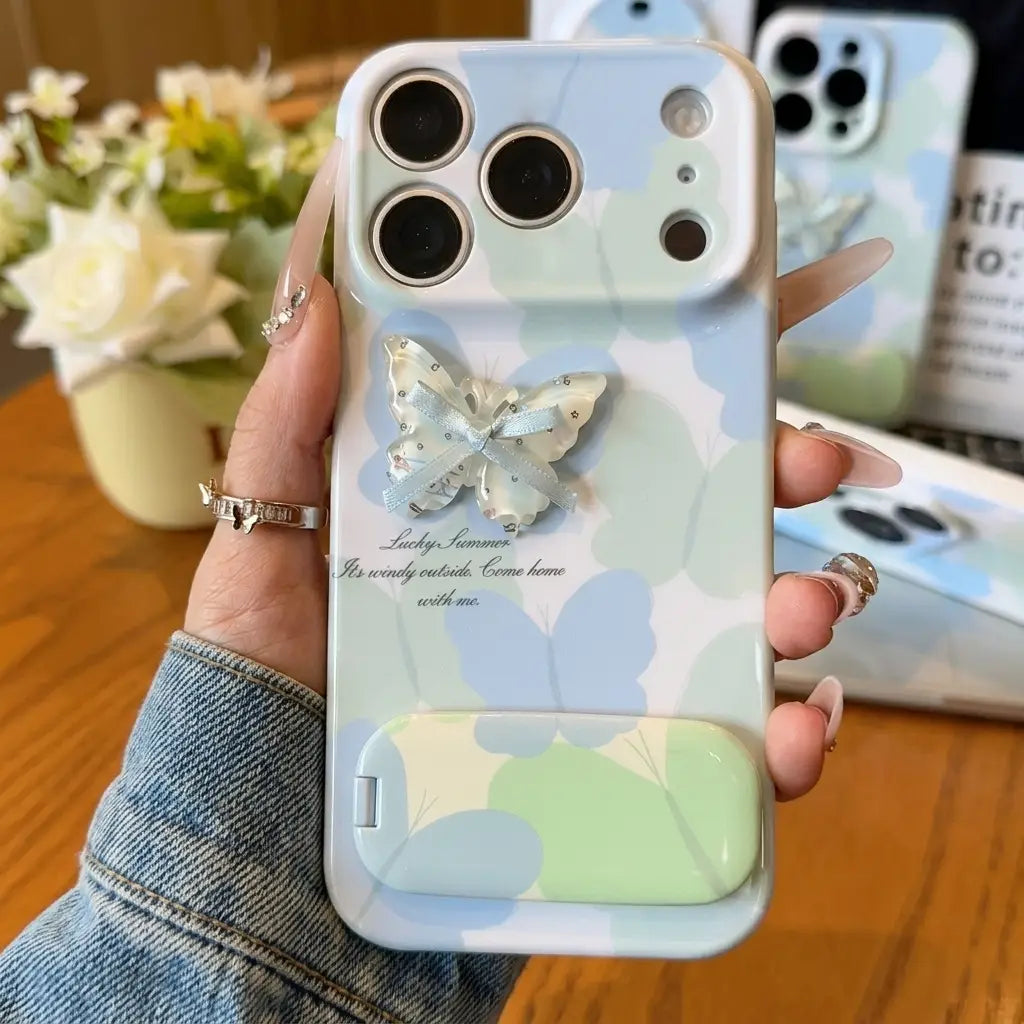 Luna Butterfly Soft Aesthetic Grip Case