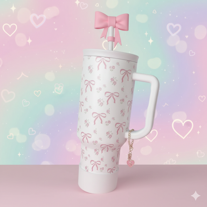 Rosy Lace Bow Tumbler