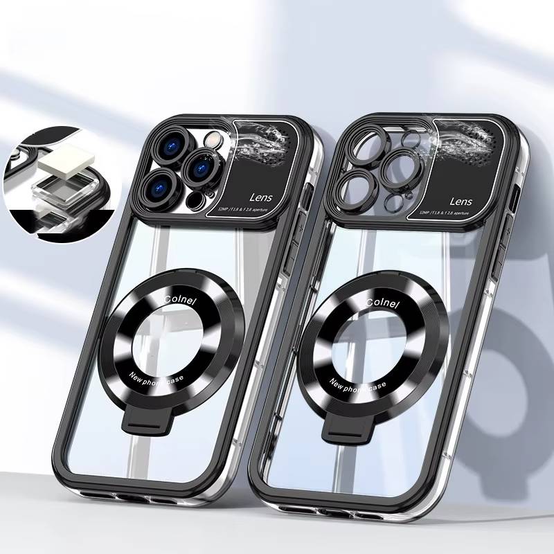 Elegant Electroplated MagSafe Stand Case - iPhone