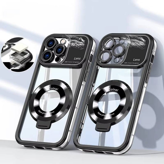 Elegant Electroplated MagSafe Stand Case - iPhone