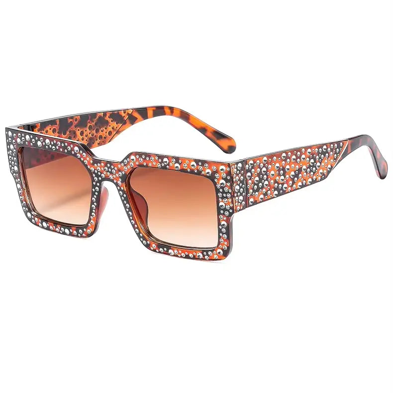 Blush Spark Rhinestone Bling Sunglasses