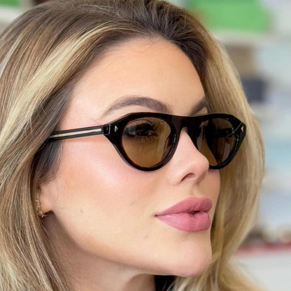 Iconic Noir Edge Retro Sunglasses