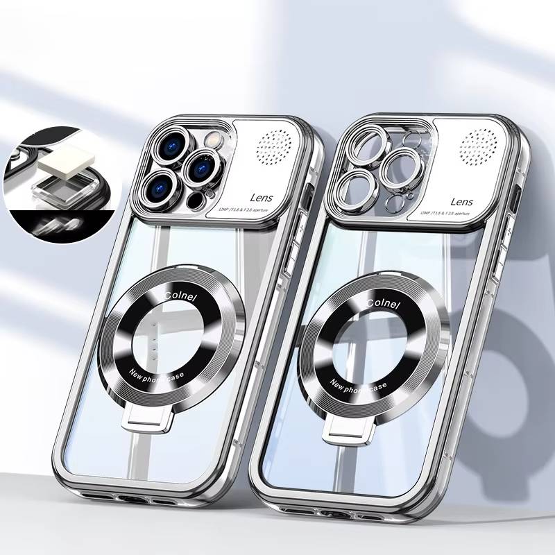 Elegant Electroplated MagSafe Stand Case - iPhone
