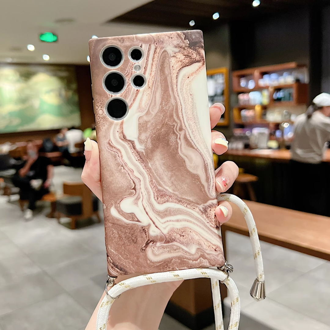 Crossbody Marble Phone Case - Samsung