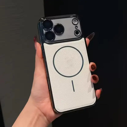 Crimson Mag Circle Leather Case