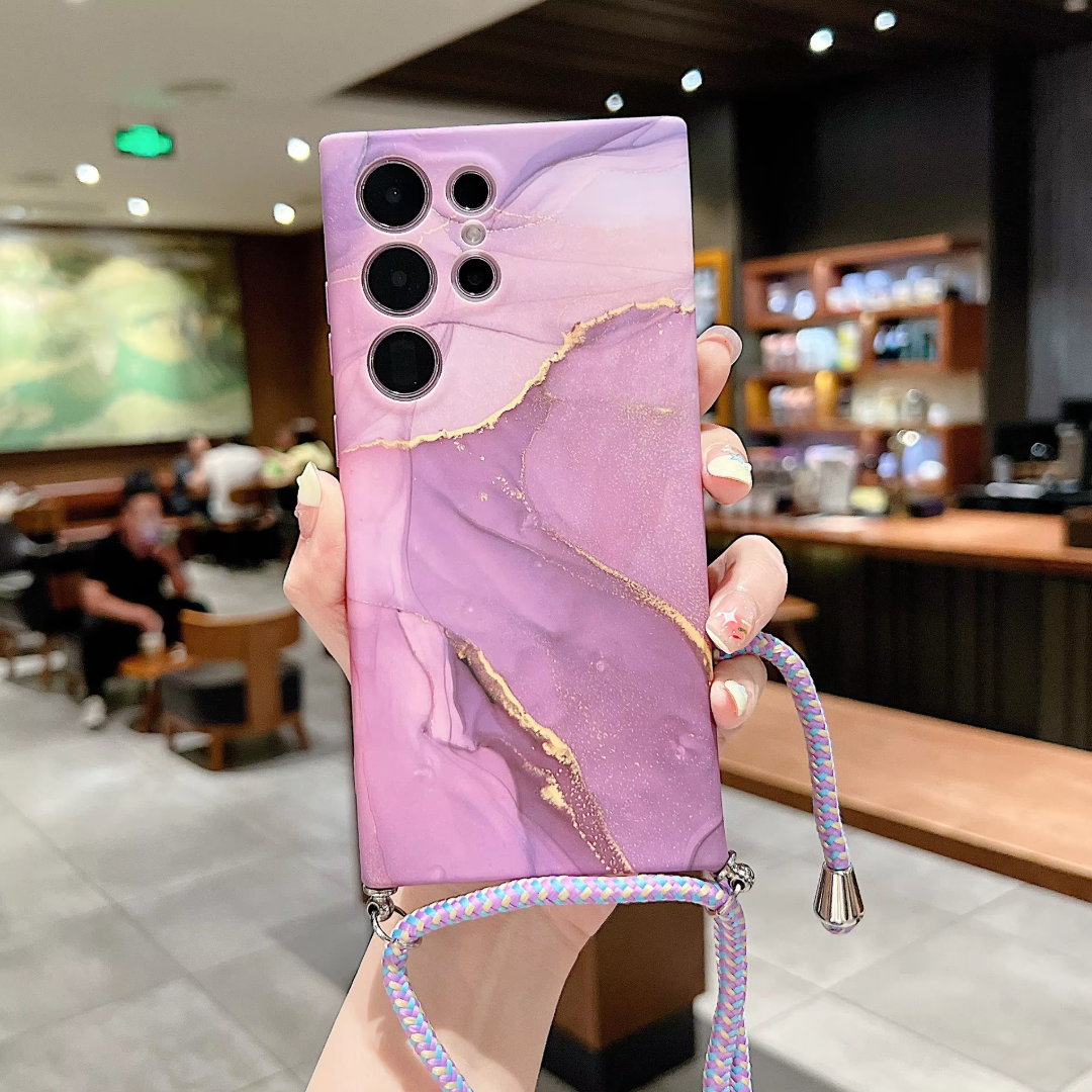 Crossbody Marble Phone Case - Samsung