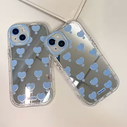 Chic Love Mirror Heart Phone Case