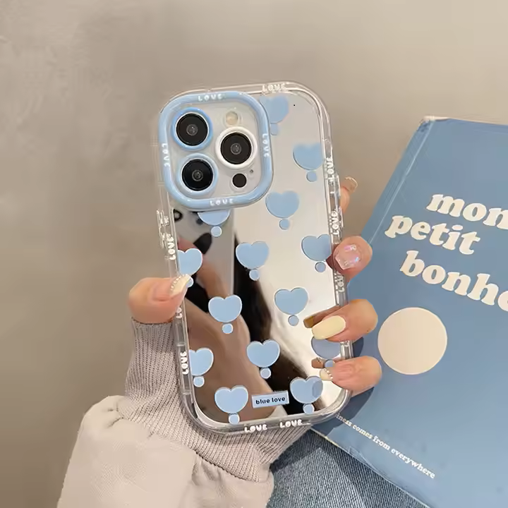 Chic Love Mirror Heart Phone Case