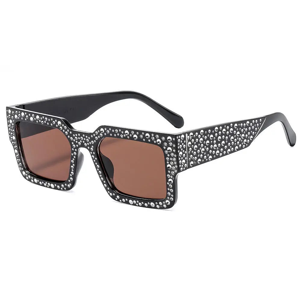 Blush Spark Rhinestone Bling Sunglasses