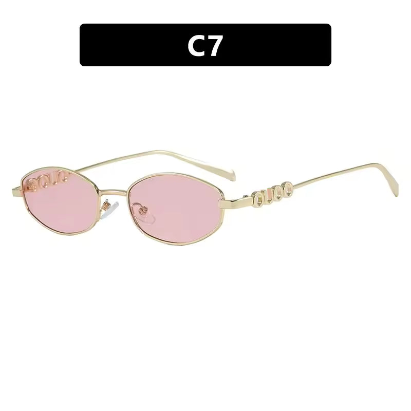 Golden Edge Minimal Cat-Eye Sunglasses