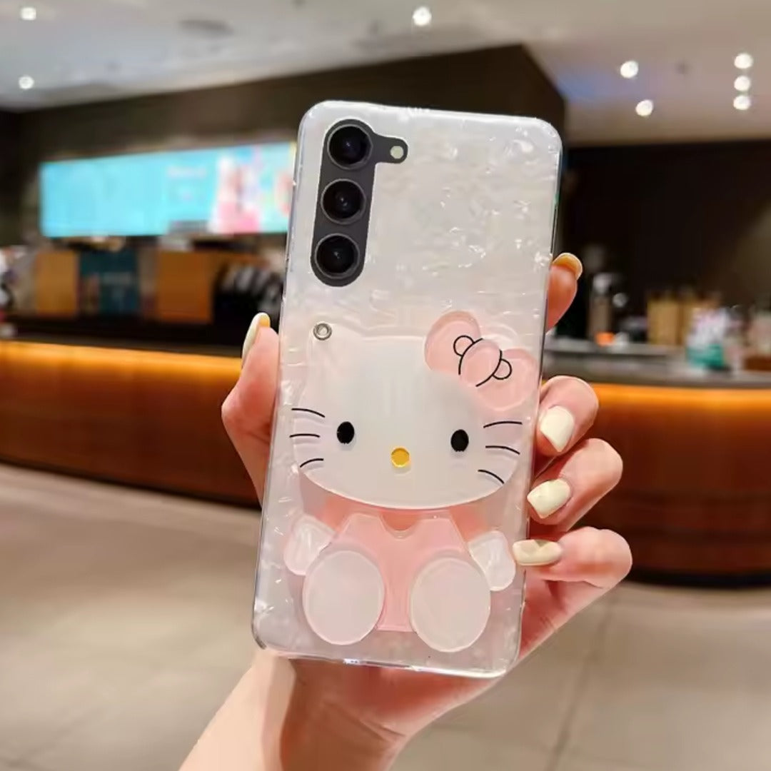 3D Hello Kitty Glitter Case - Samsung