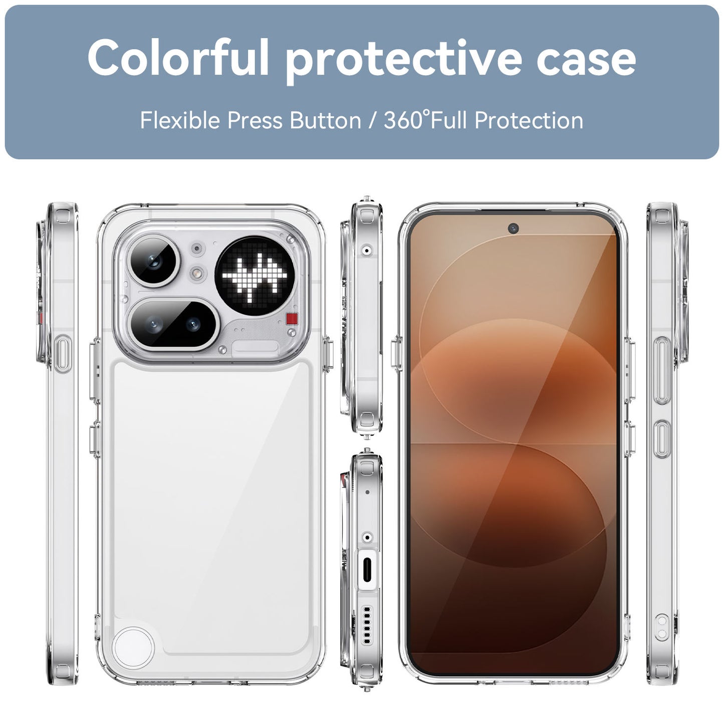 Nothing 4 Series Cyber Panel Display Armor Case